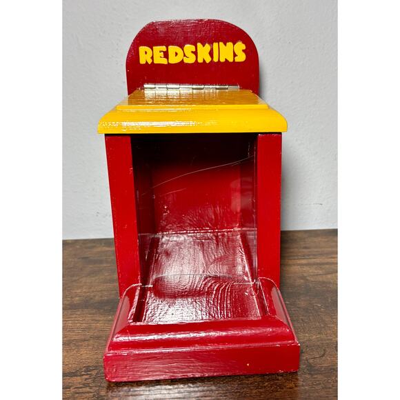 Vtg Washington Redskins NFL Burgundy & Gold Handmade & Hand Painted Bird Feeder - Picture 3 of 10